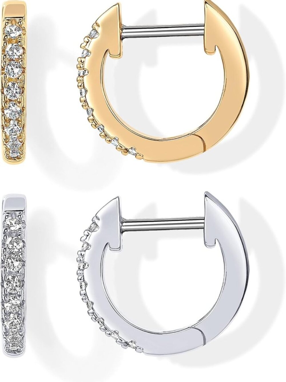Chic Small Gold Huggie Hoop Earrings for Women - 14K Gold Plated Fashion Jewelry